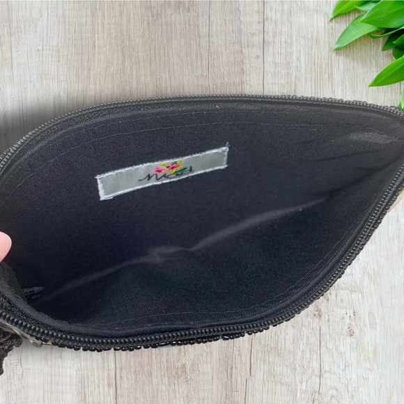 Vintage Y2K Mod by Design Mother of Pearl Mosaic Tiled Wristlet Pouch Fairycore - Picture 4 of 6